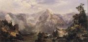 Thomas Moran Half Dome,Yosemite oil